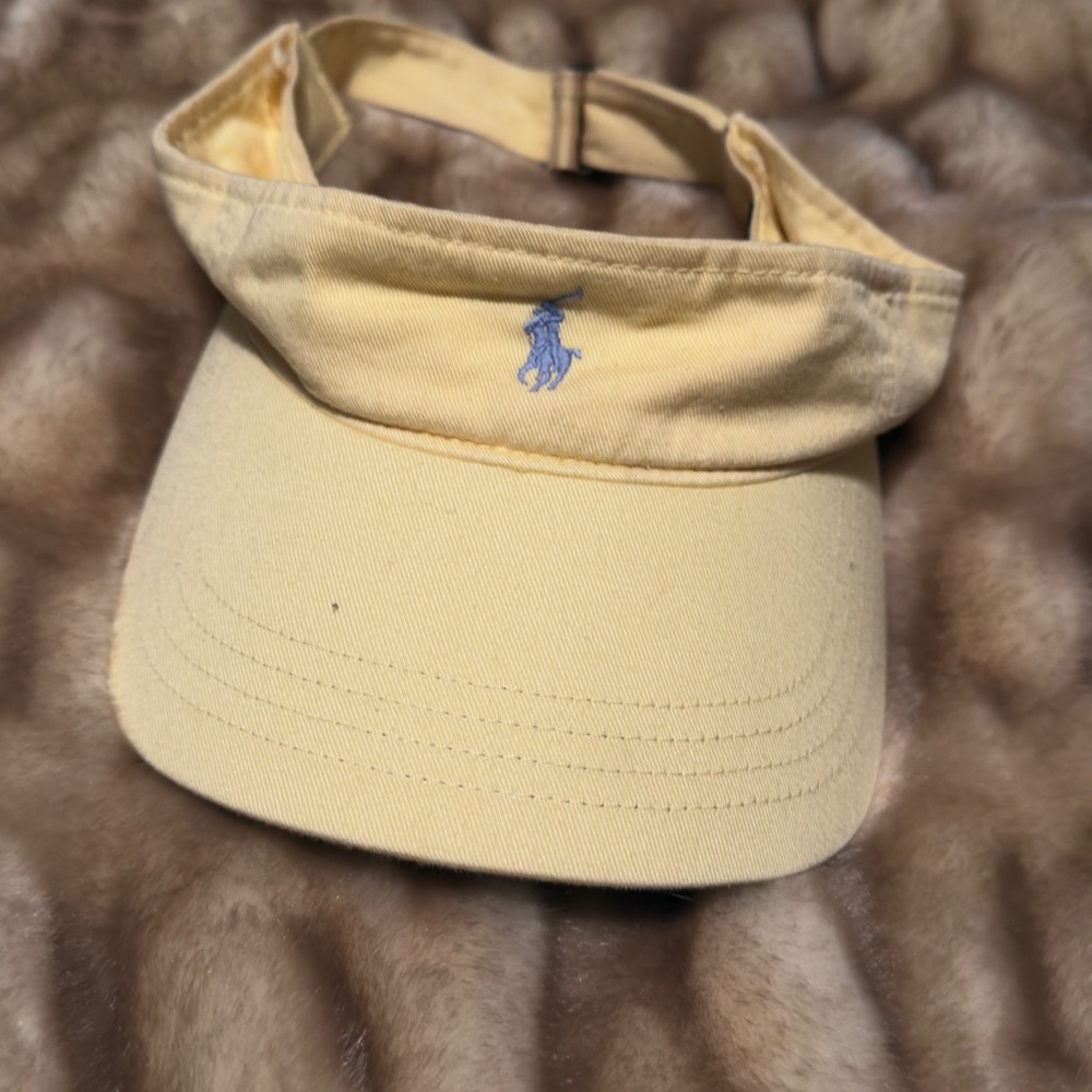 Vintage Pale Yellow Polo Ralph Lauren Visor